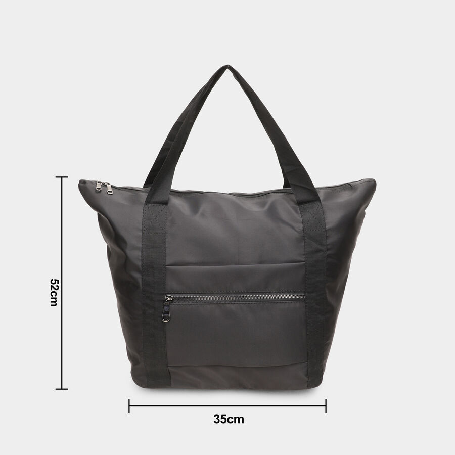 Women's Black Fabric-Polyester Tote Bag, , large image number null