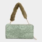 Women's Green PolyurethaneLong Wallet, , small