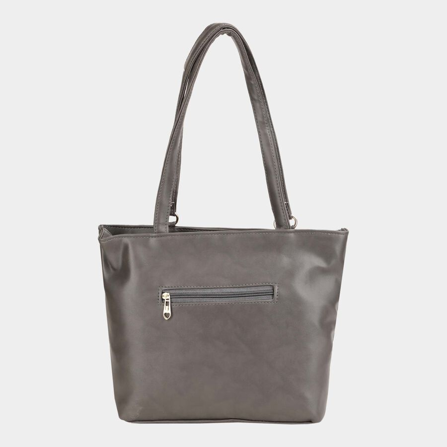 Women's Grey Polyurethane Tote Bag, , large image number null