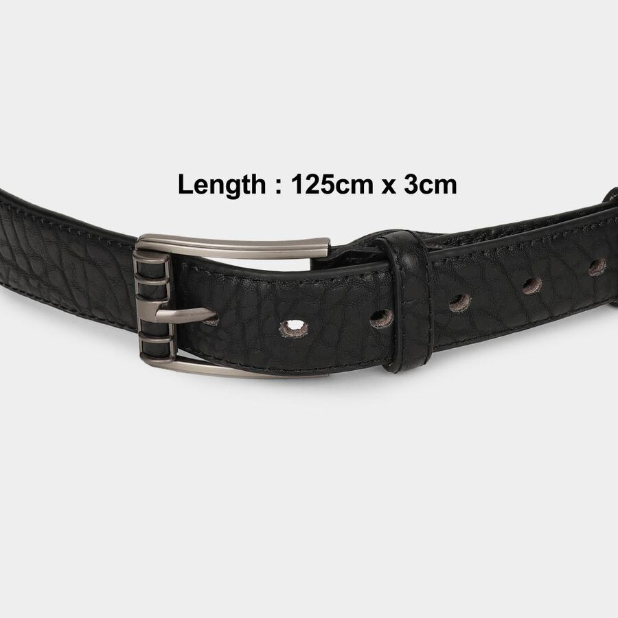 Black Pu Casual Belt, , large image number null