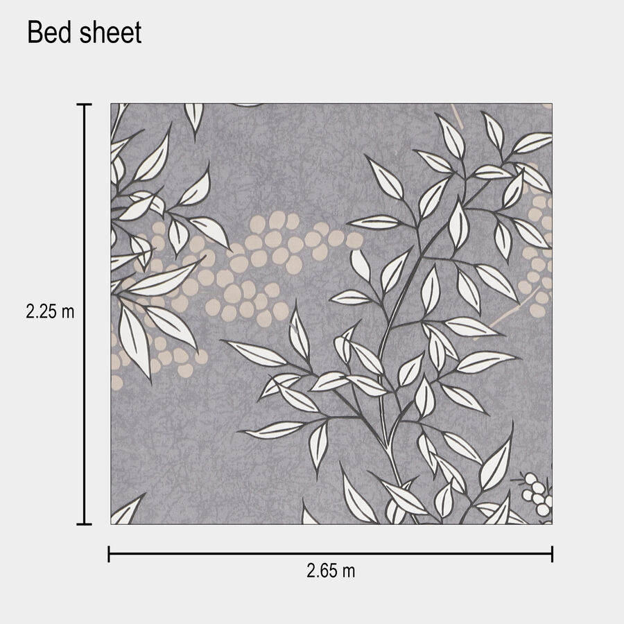 120 GSM Blue Microfiber Double Bedsheet, , large image number null