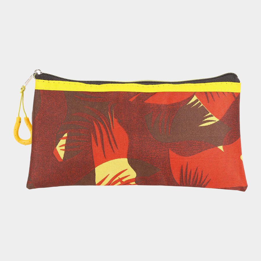1 Pc. Fabric Pencil Pouch - Colour/Design May Vary, , large image number null