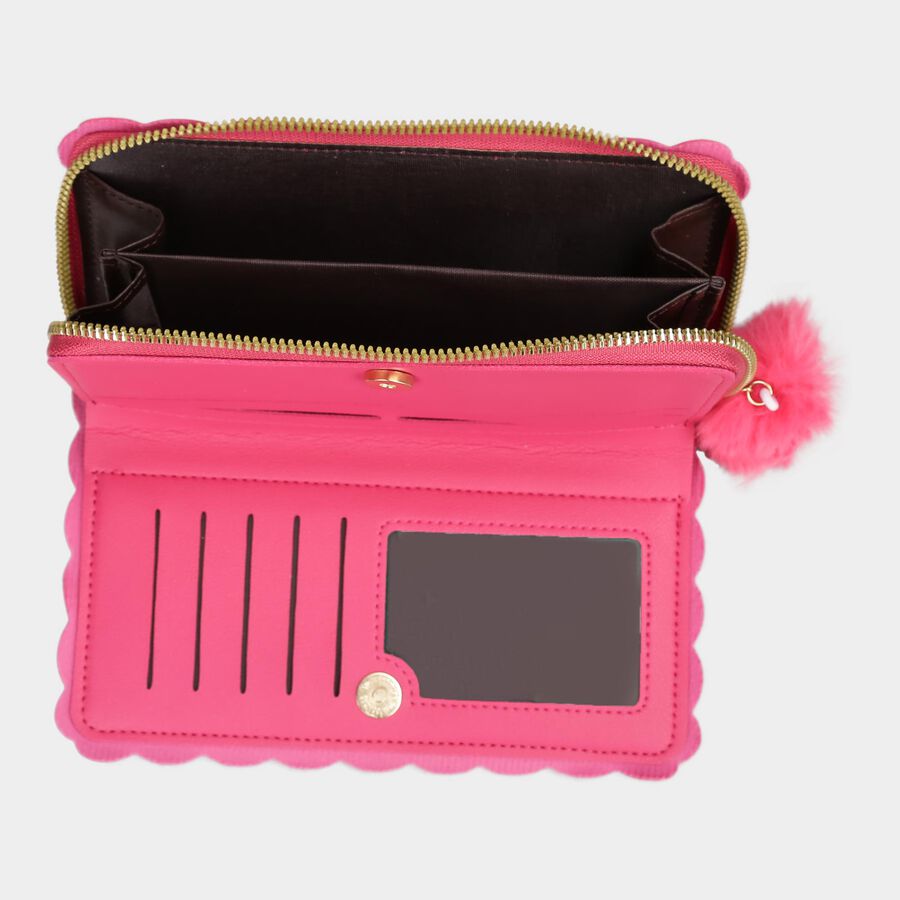 Women's Red Polyurethane Hand Pouch, , large image number null