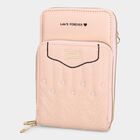 Women's Pink Polyurethane Sling Bag, , small image number null