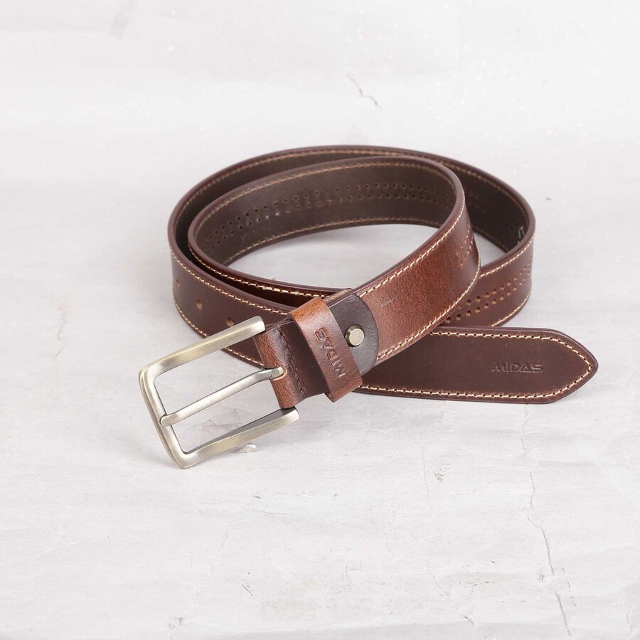 Men's Polyurethane Casual Belt, Size 40, Smooth/Plain, , large image number null
