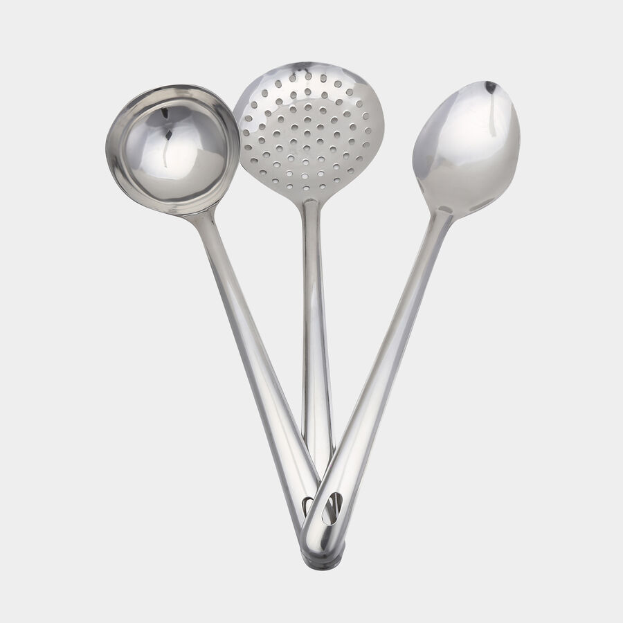 Wooden Kitchen Tools Combo - Serving Spoon, Ladle, Zara, , large image number null