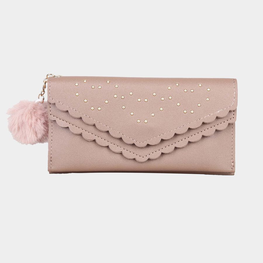 Women's Polyurethane Envelope/Zipper Hand Pouch, , large image number null
