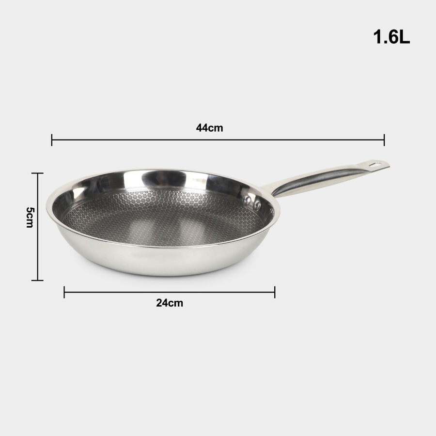 1.6L Stainless Steel Fry Pan, , large image number null