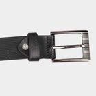 Men's Black Leather Casual Belt, , small image number null