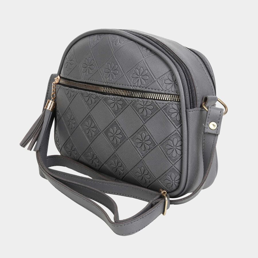 Women's Polyurethane Zipper Sling Bag, , large image number null