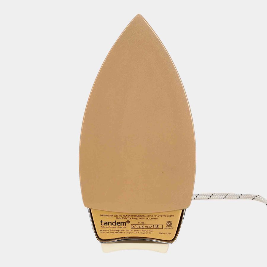 1000W Aluminium Dry Iron, , large image number null