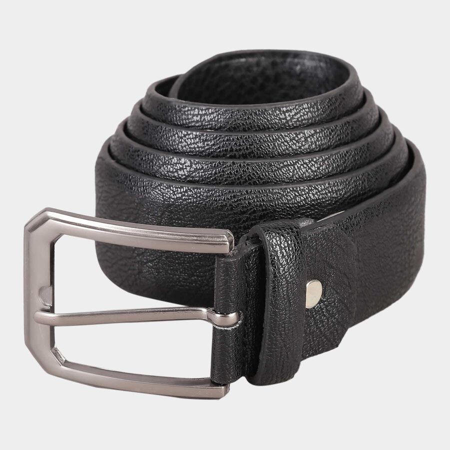 Men's Black Polyurethane Casual Belt, , large image number null