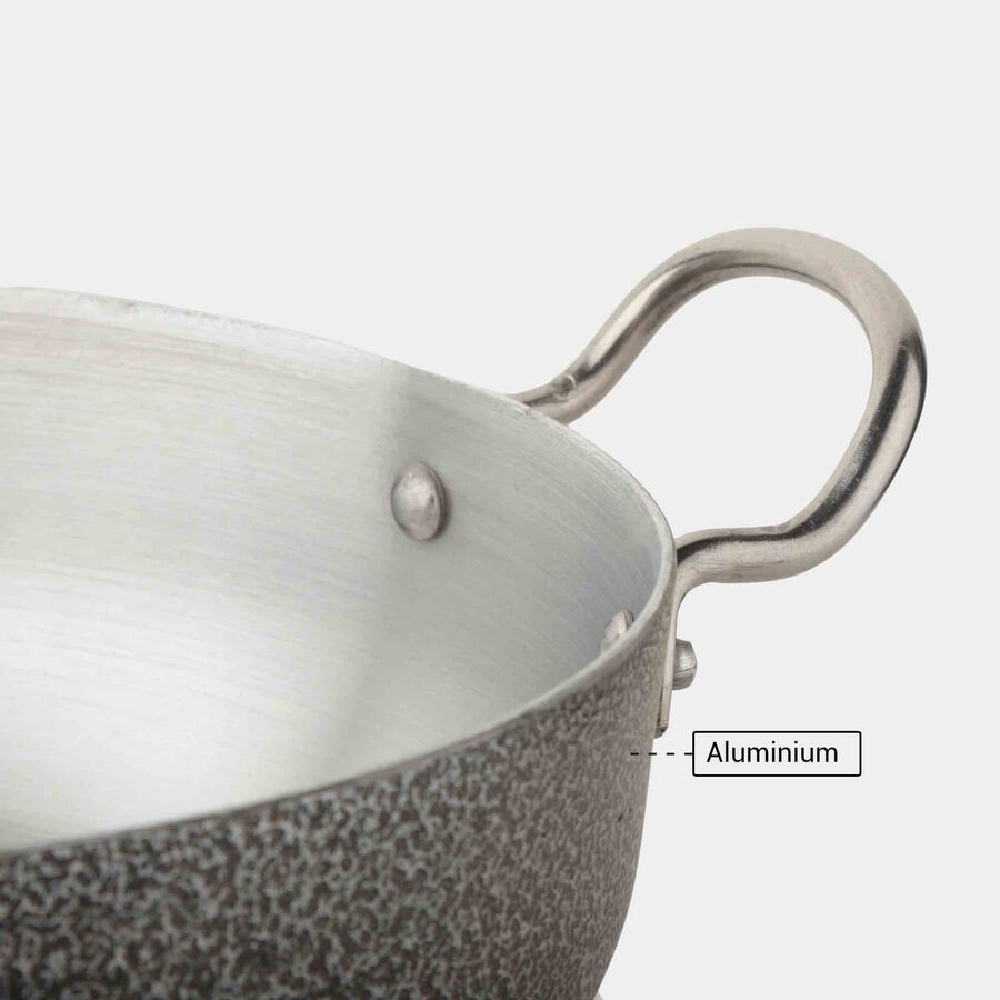 3 L Aluminum Kadhai, Induction Compatible, , large image number null