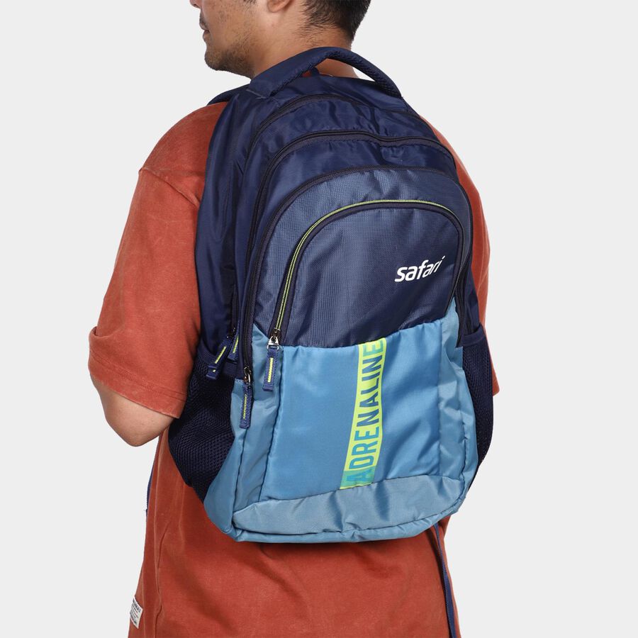Dark Blue Polyester Backpack, 30 L (Approx), , large image number null