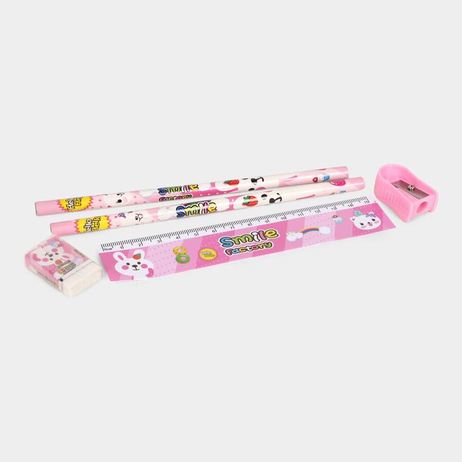 Plastic Stationery Set-6 Pcs, , large image number null