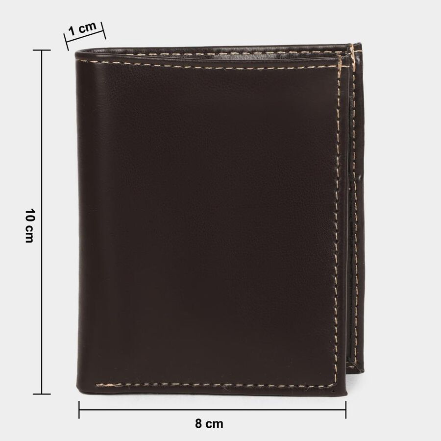 Men's Brown Polyurethane Wallet, , large