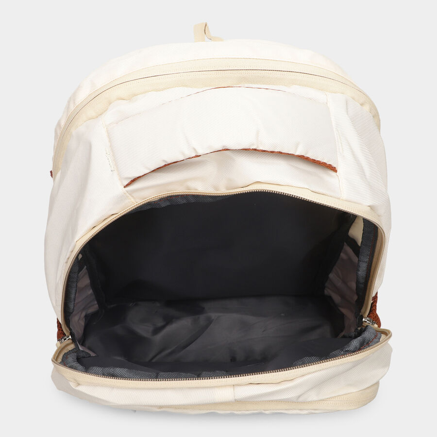 Beige Printed Backpack, , large image number null