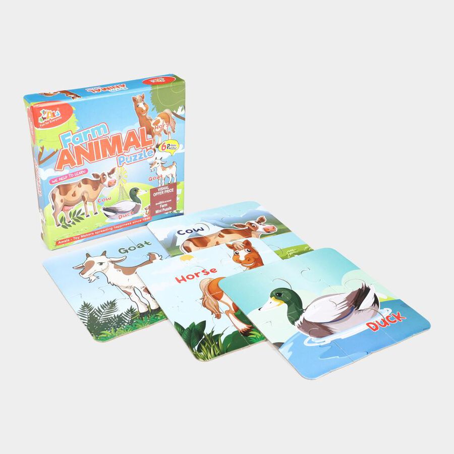 Kid's Farm Animals Puzzle, 24 Pcs., , large image number null