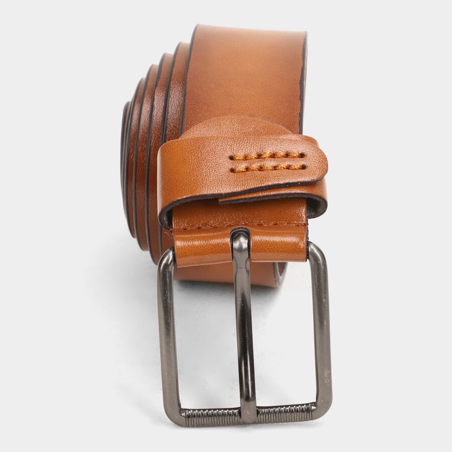 Men's Tan Polyurethane Casual Belt, , large image number null