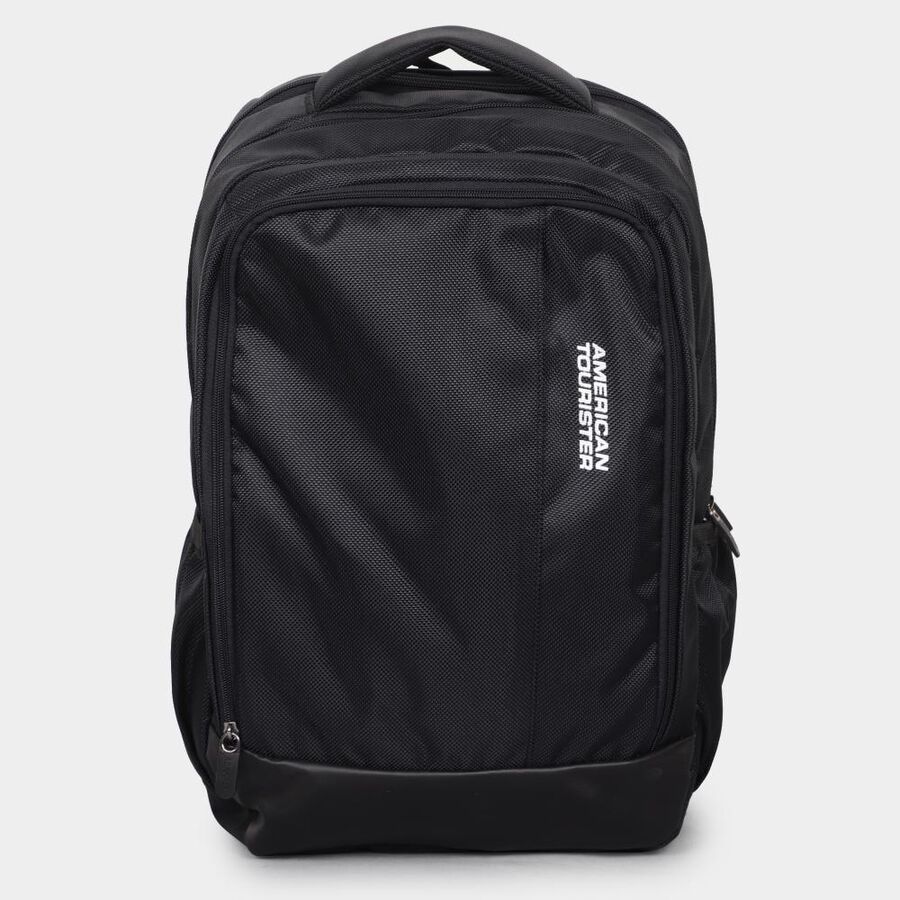 Black Polyester Backpack with Laptop Compartment, 32 L (Approx), , large image number null