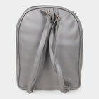 Women's Grey Polyurethane Backpack, , small image number null