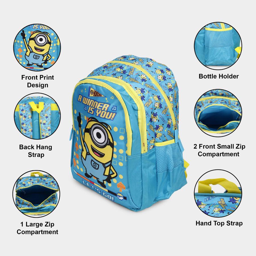 Kid's Minions Print School Bag, , large image number null