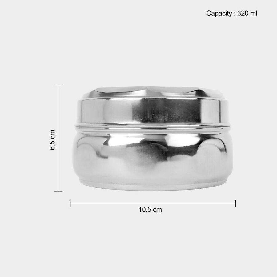 320 ml Stainless Steel Poori Dabba, , large image number null