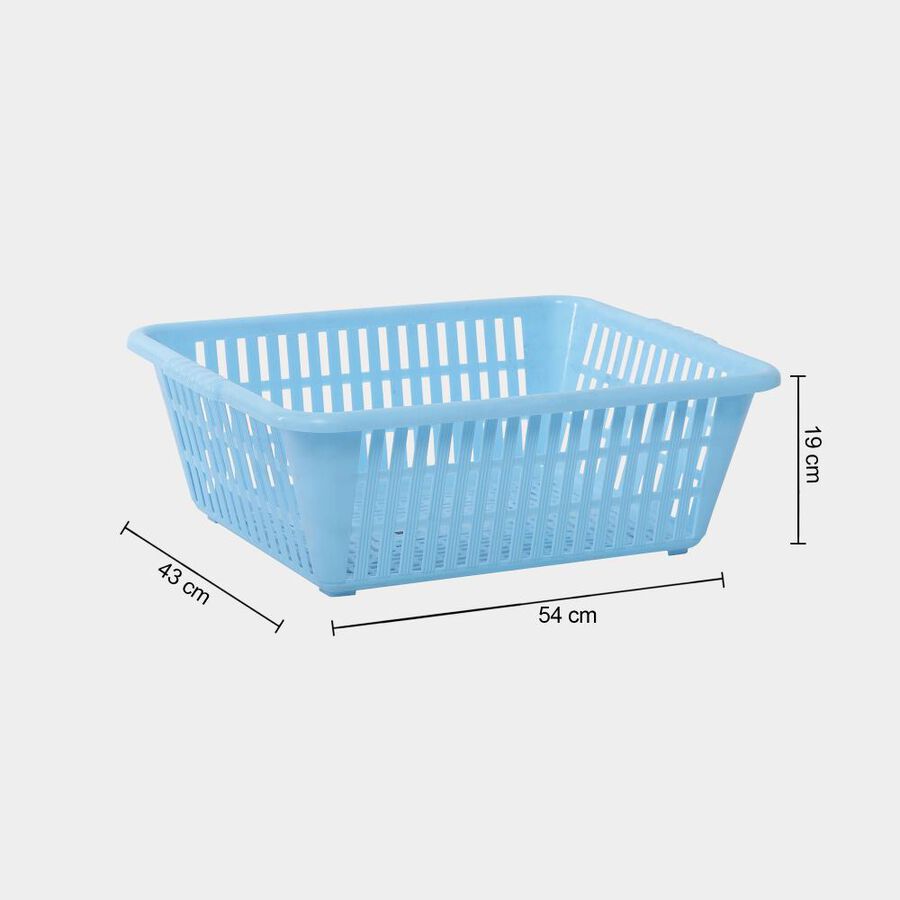 Blue Plastic Basket, , large image number null