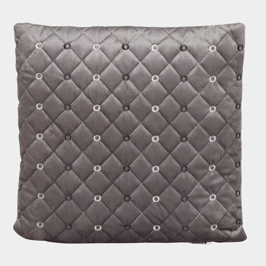 Dark Grey Velvet Cushion Cover, , large image number null