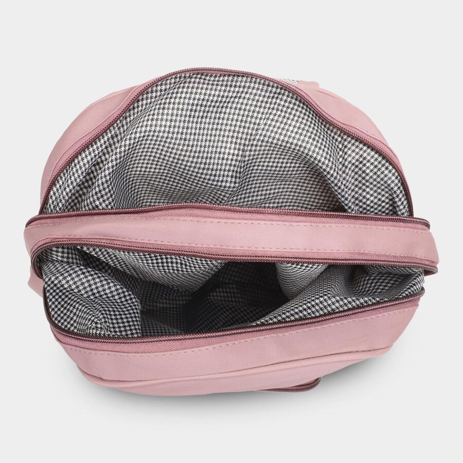Women Peach Polyurethane Backpack, , large image number null