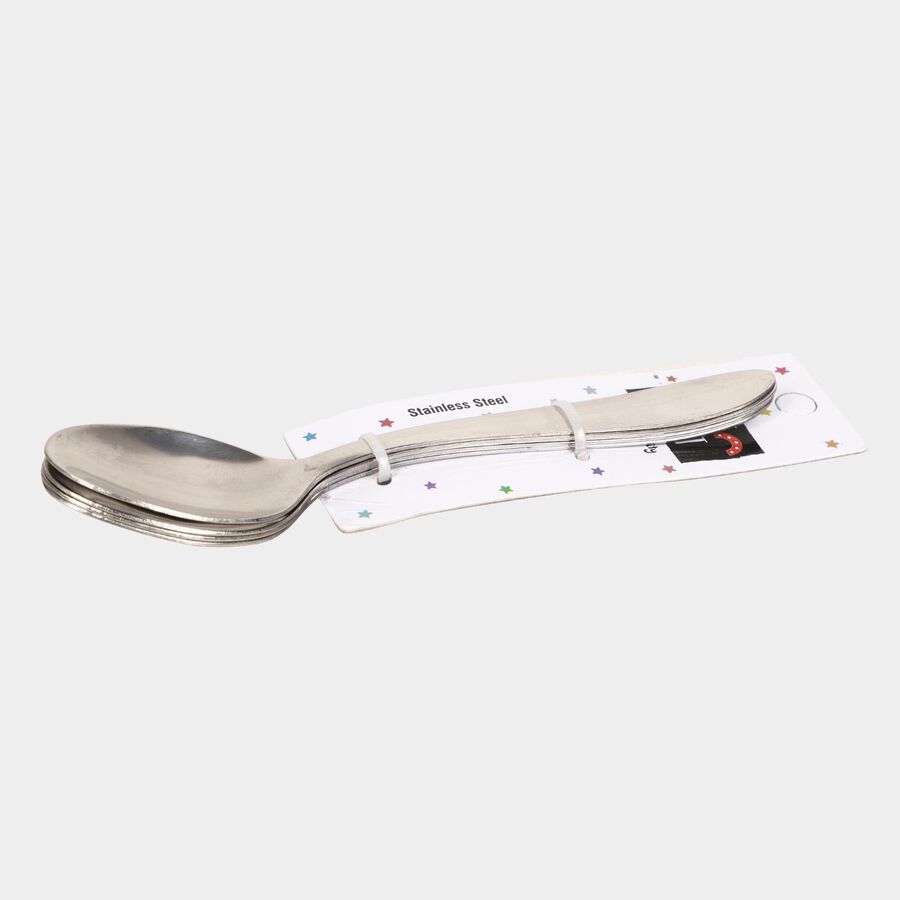 Steel Baby Spoon, Set of 4, , large image number null