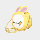 Women's Yellow Polyurethane Sling Bag, , small