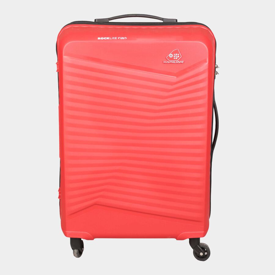 4-Wheel Red Polypropylene Hard Case Trolley, Medium, , large image number null