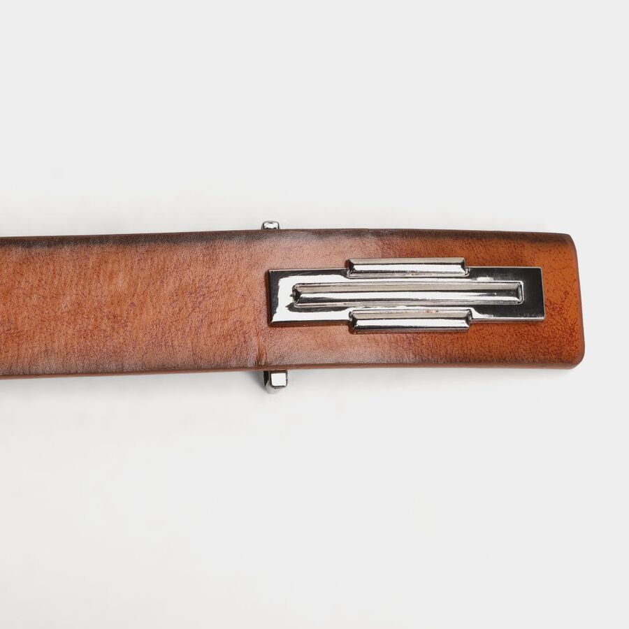 Men's Tan Polyurethane Formal Belt, , large image number null