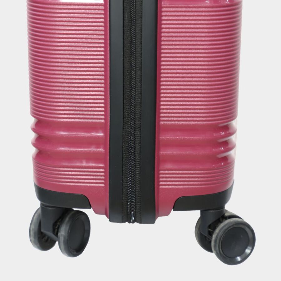 8-Wheel Maroon PVC Matee Hard Case Trolley, Small, , large image number null