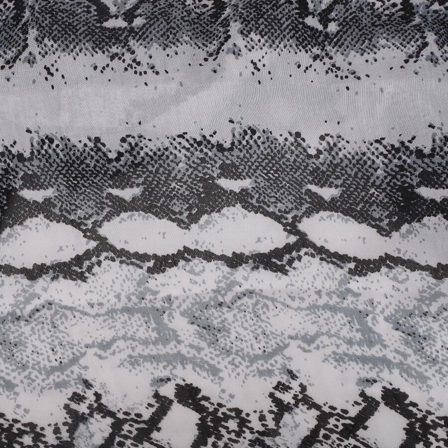 Women's Light Grey Fabric Scarf , , large