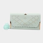 Women's Light Green Polyurethane Clutch Bag, , small image number null