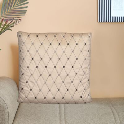 Beige Velvet Cushion Cover
