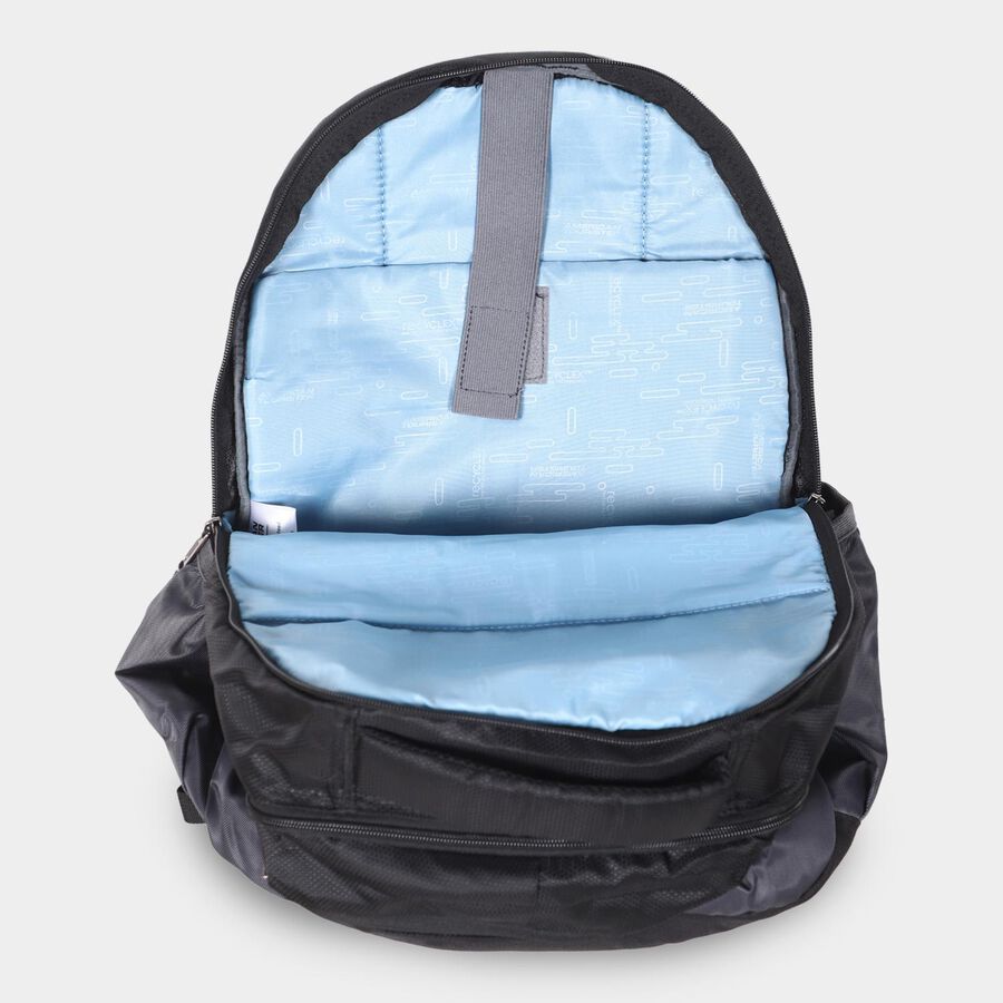 Dark Grey Polyester Backpack with Laptop Compartment, , large image number null