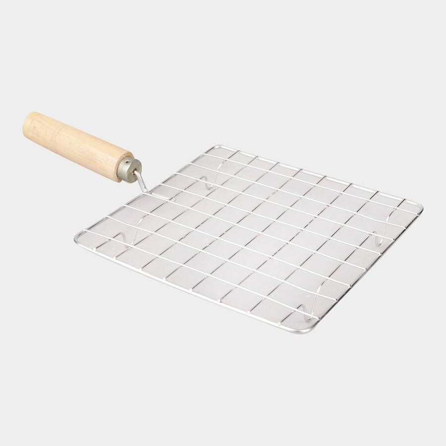 Stainless Steel Wire Roaster With Wooden Handle, , large image number null