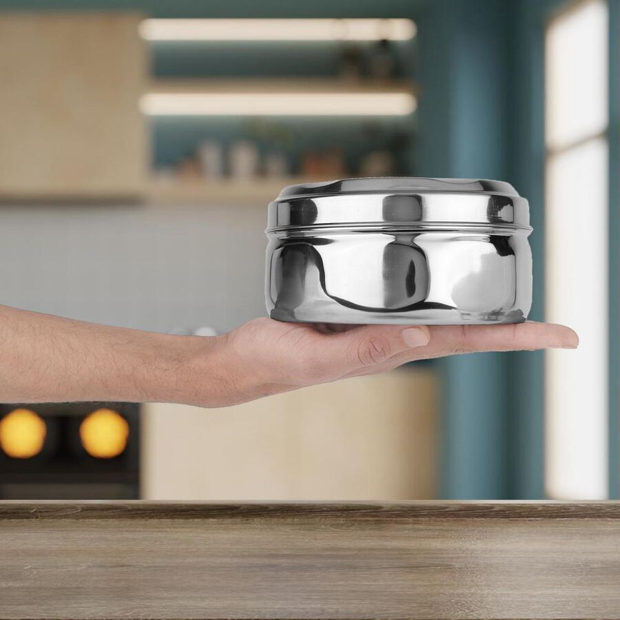 450 ml Stainless Steel Poori Dabba, , large image number null