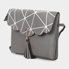 Women's Grey Polyurethane Sling Bag, , small image number null