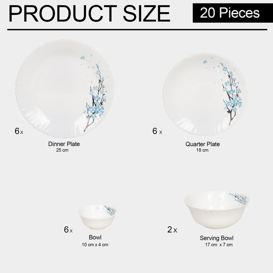 Opalware Dinner Set 20 Pcs, , large image number null