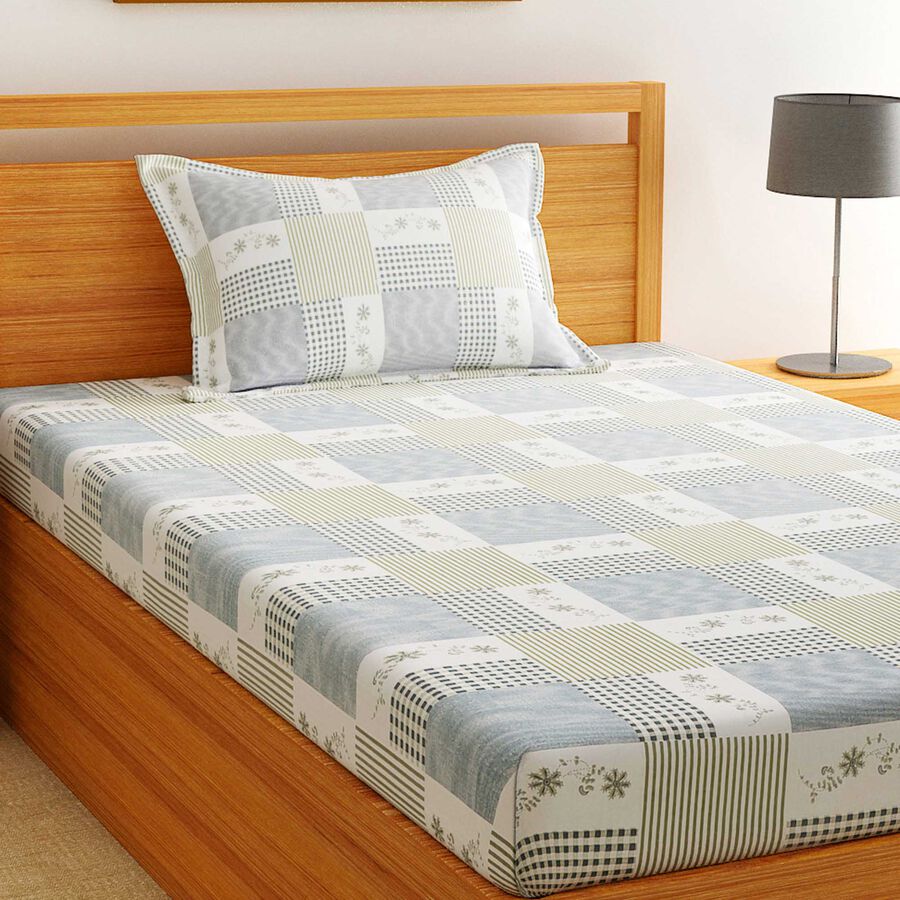 104 TC Cotton Single Bedsheet, , large image number null