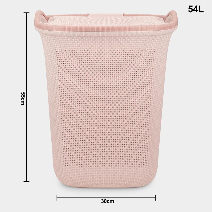 54L Plastic Laundry Basket, , large image number null
