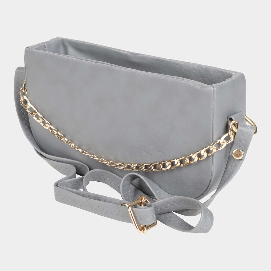 Women's Polyurethane Zipper Sling Bag, , large image number null
