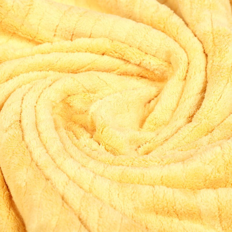 280 GSM Yellow Microfiber Bath Towel, , large
