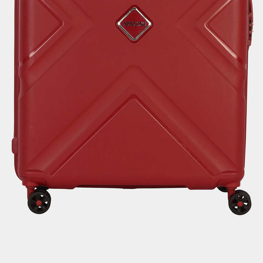 8-Wheel Maroon Polypropylene Hard Case Trolley, Medium, , large image number null