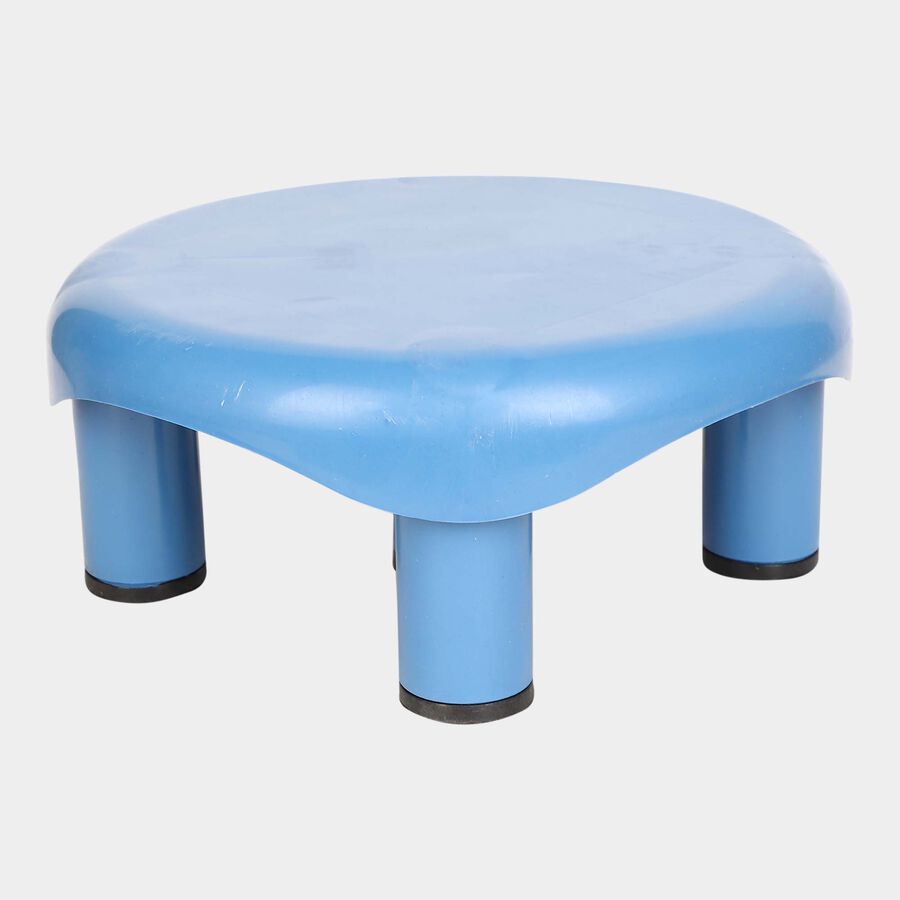 Blue Plastic Bath Stool, , large image number null