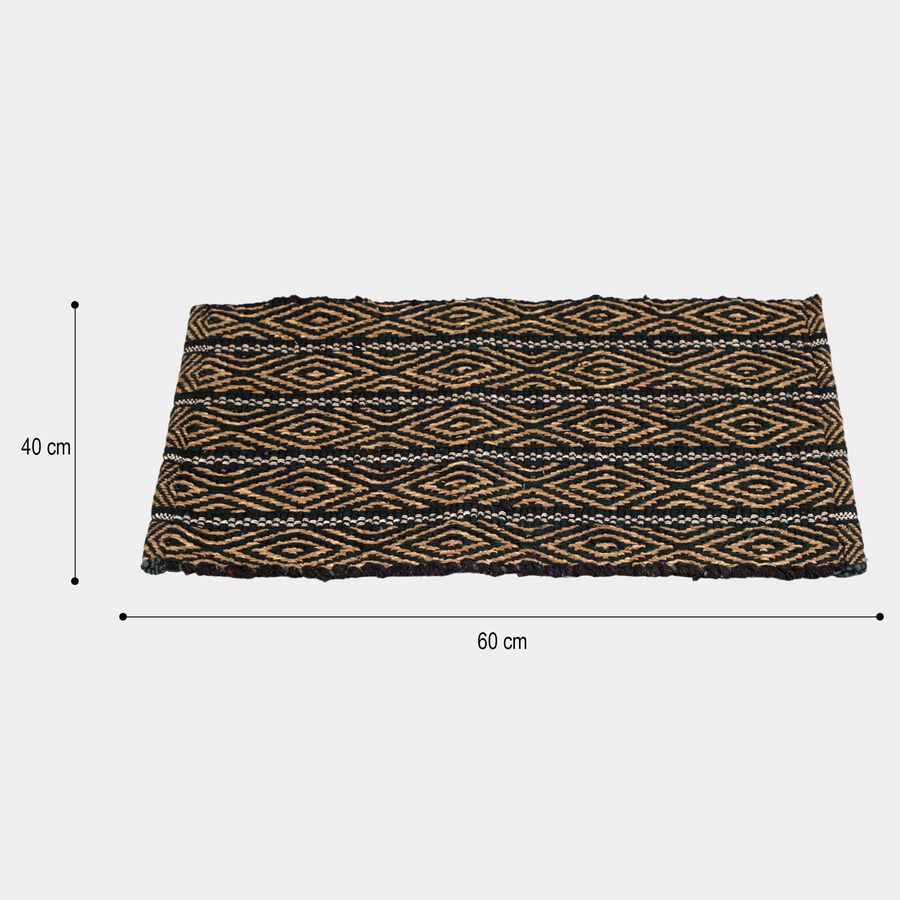 Black Polyester Cotton Door Mat, , large image number null